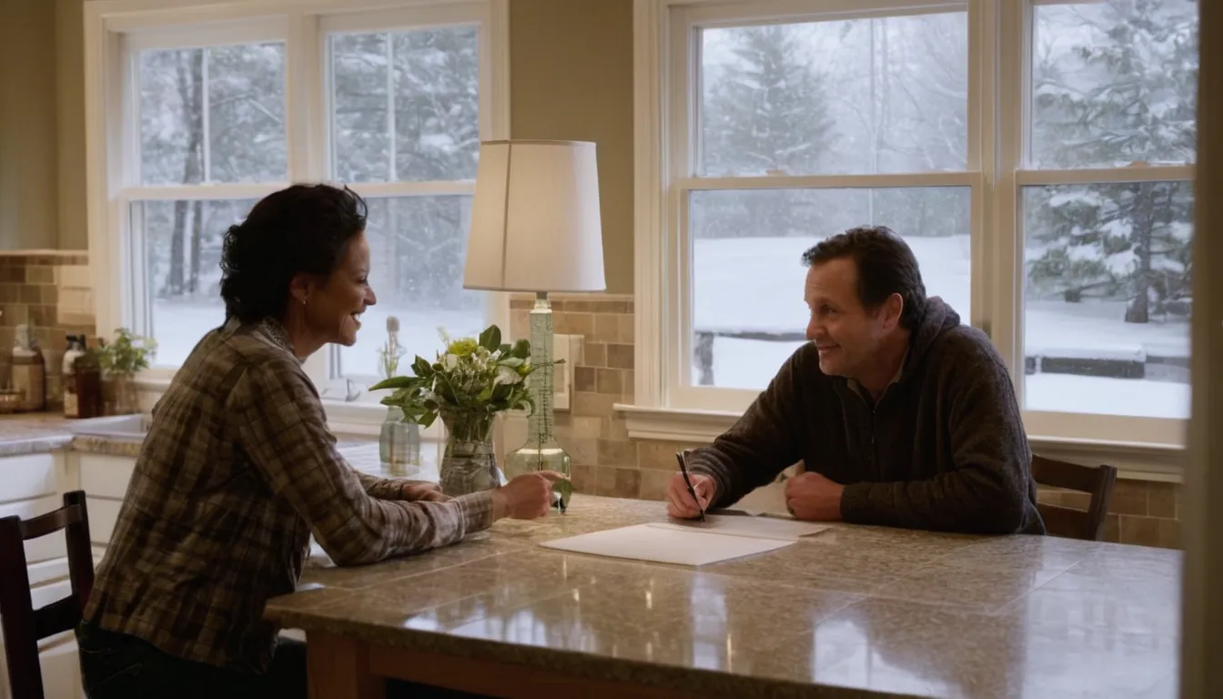 Homeowner reviewing bathroom plans with a local provider